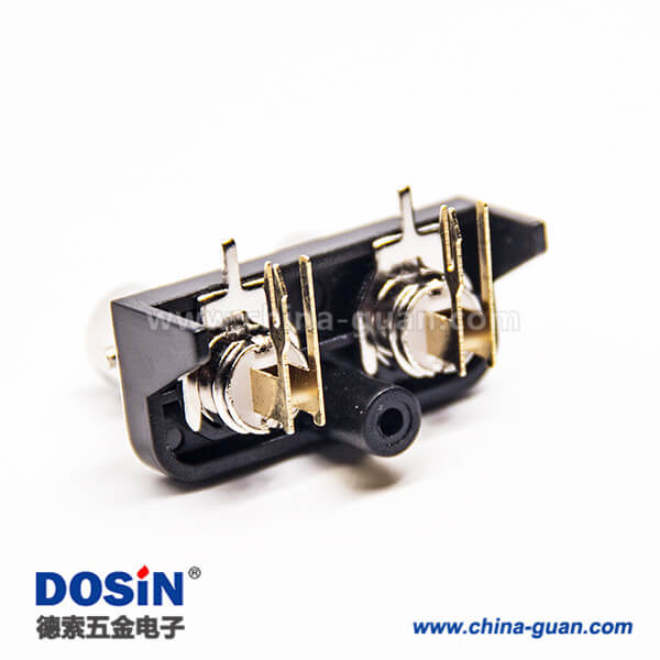 31-1 BNC塑料外殼雙母頭彎式連接器穿孔接PCB板