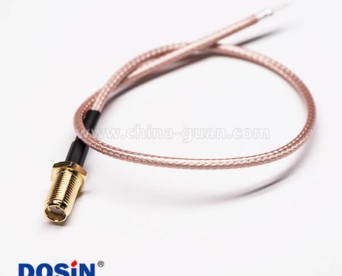 SMA單頭射頻同軸線直式母頭壓接式