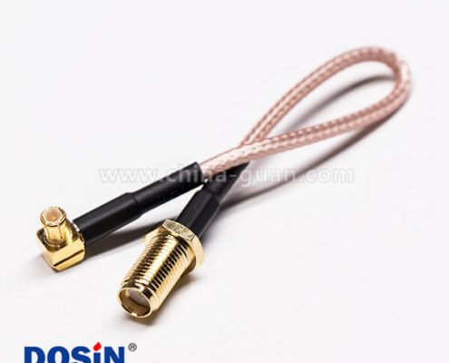 SMA彎頭射頻線轉(zhuǎn)MCX公頭彎頭90度同軸線纜