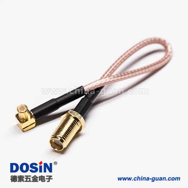 SMA彎頭射頻線轉(zhuǎn)MCX公頭彎頭90度同軸線纜