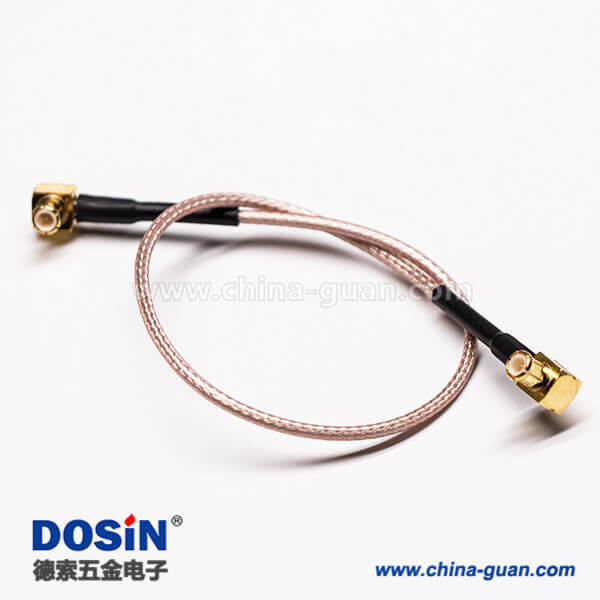 同軸線插頭彎式MCX公頭轉(zhuǎn)彎式MCX公頭壓接