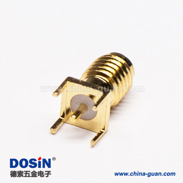 4-1 SSMA直頭插座母頭連接器螺紋連接插板接PCB板