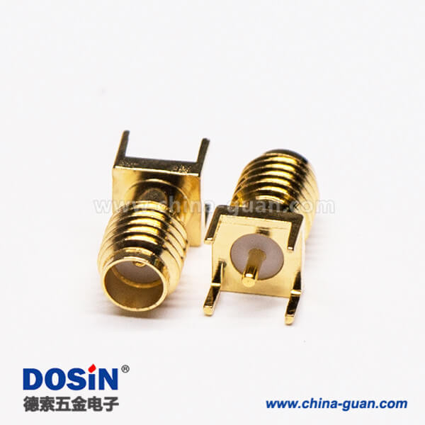 4-3 SSMA直頭插座母頭連接器螺紋連接插板接PCB板