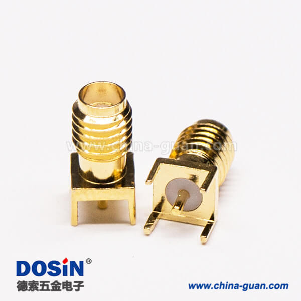 4-4 SSMA直頭插座母頭連接器螺紋連接插板接PCB板