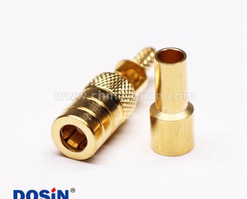 SMB公頭接口接線直式180度開天窗壓接式