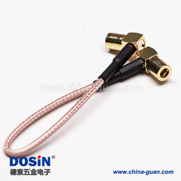 SMB線纜彎式公頭轉(zhuǎn)SMB公頭90度組裝線材壓接