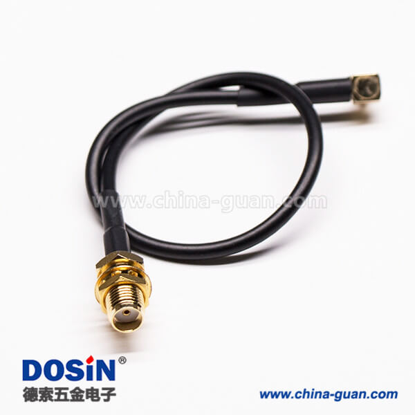 RF線材,同軸線纜,SMA母頭,前鎖穿墻,MCX公頭