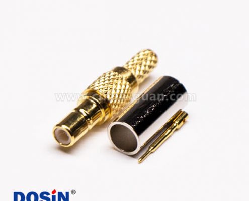 SSMB直頭連接器母頭RF同軸連接器壓接線纜