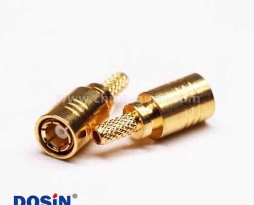 SMB公頭射頻連接器壓接式接同軸線纜