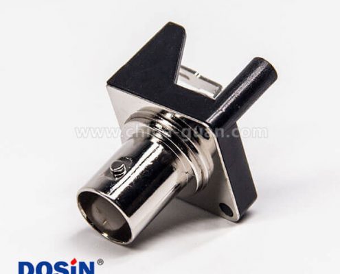 彎腳bnc連接器母頭90度穿孔插PCB板