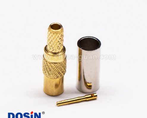 MMCX同軸連接器直式公頭壓接式接同軸線纜