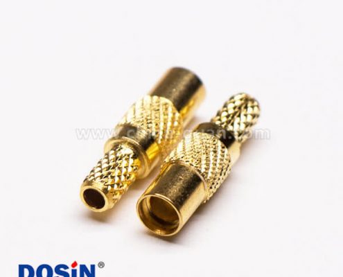 MMCX同軸連接器直式公頭壓接式接同軸線纜