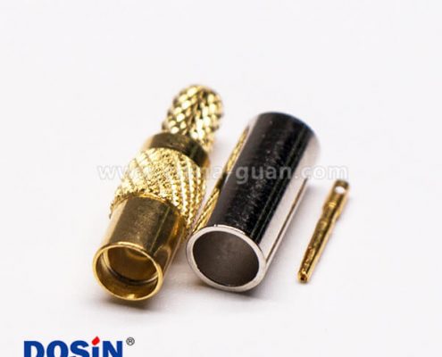 MMCX同軸連接器直式公頭壓接式接同軸線纜