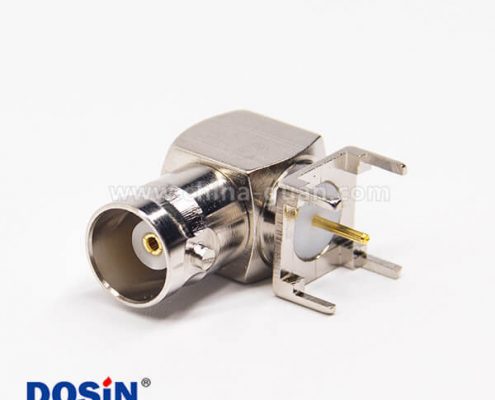 bnc彎頭接頭母頭彎式90度穿孔接PCB板