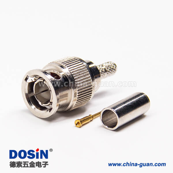 DOSIN-801-0325-3 bnc接口公頭公針直式180度壓接式接同軸線纜
