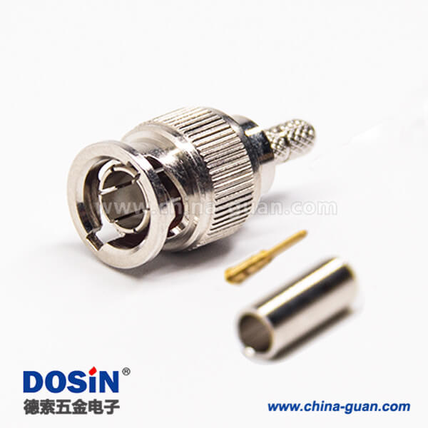 DOSIN-801-0325 bnc接口公頭公針直式180度壓接式接同軸線纜