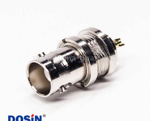 bnc接線母頭連接器直式180度穿墻焊接式接線