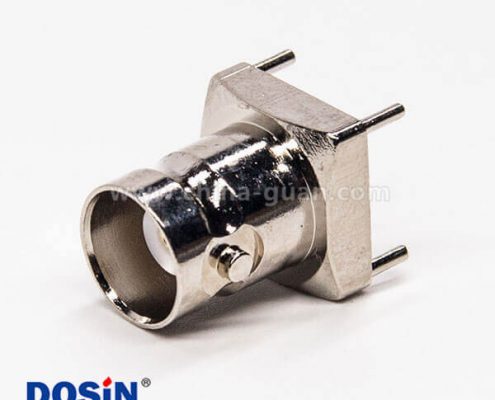 bnc連接器插板彎式180度母頭接PCB板