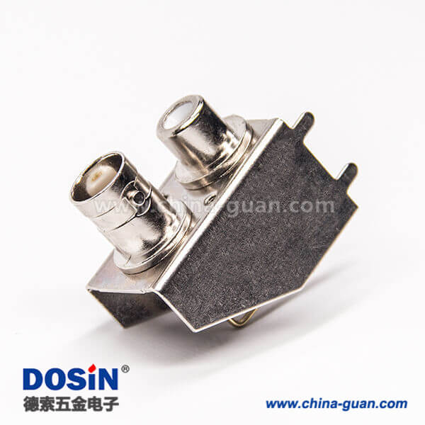 89-3 bnc rca連接器彎式穿孔接PCB板