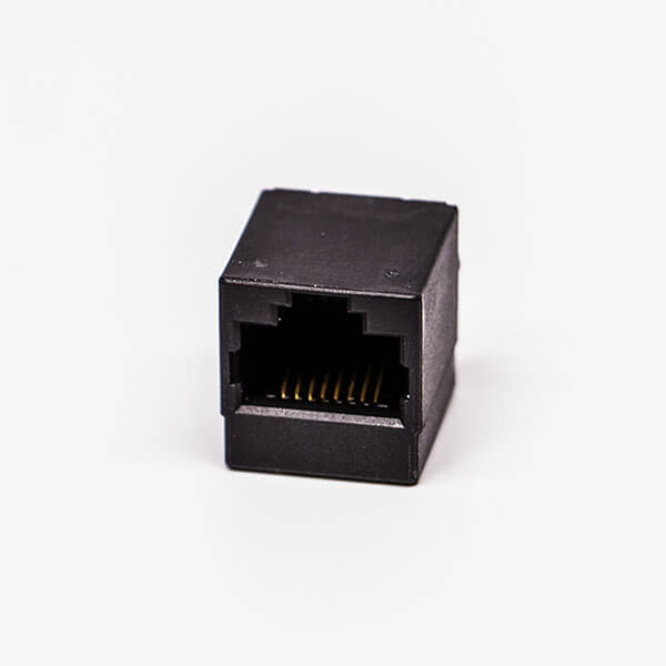 3-2 rj45母座單口黑色全塑4P金針直式接PCB板網(wǎng)口