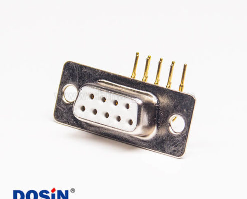 DB連接器9pin彎式母頭插板式接PCB板白色膠芯