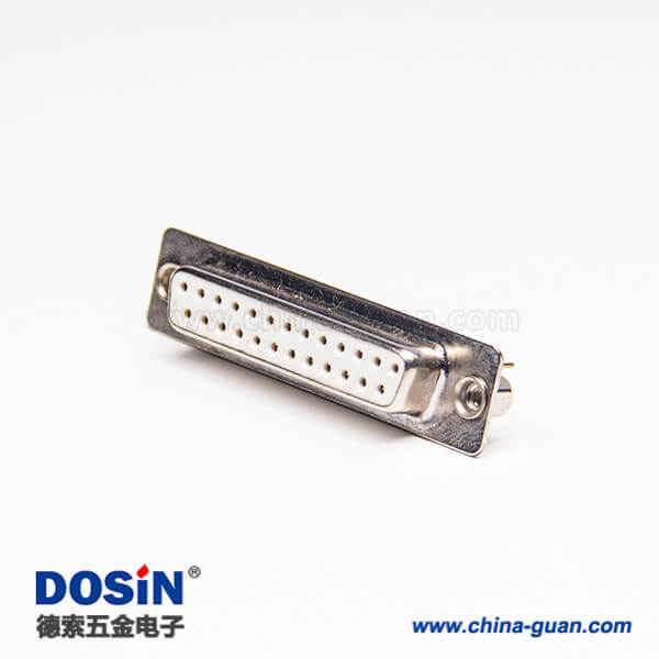 熱賣D SUB 25pin連接器直式母頭鉚合式穿孔接PCB板