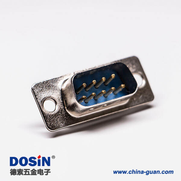 d-sub 9針（公）直式?jīng)_針接線焊接藍(lán)膠