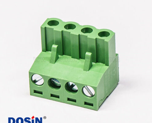 可插拔端子彎式四螺釘插拔式90度端子接線連接器