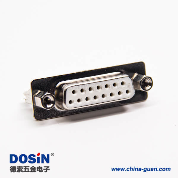 D-sub車針15針母頭連接器直式插板接PCB板