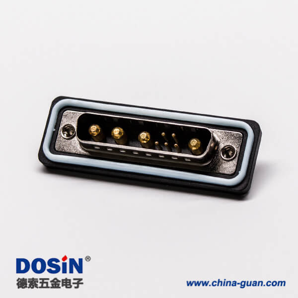 ip67防水db接頭直式公頭車針焊線大電流連接器