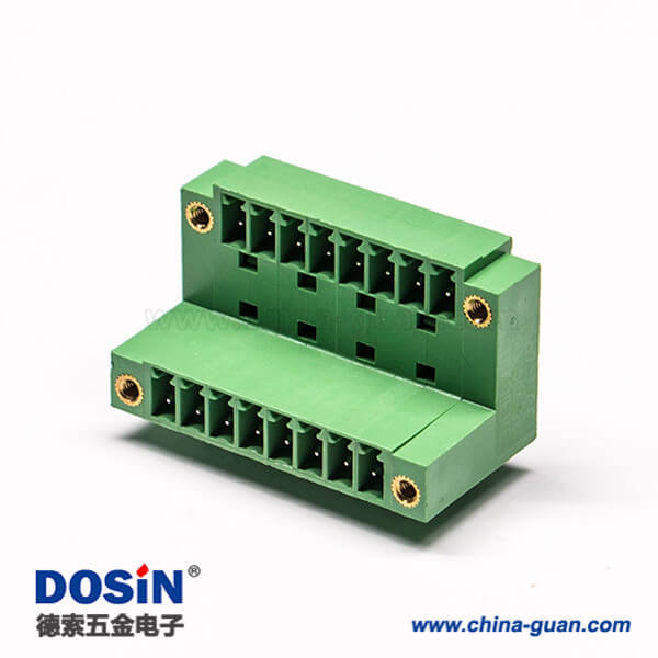 插拔式端子接線雙層16芯四孔法蘭式安裝免焊接線
