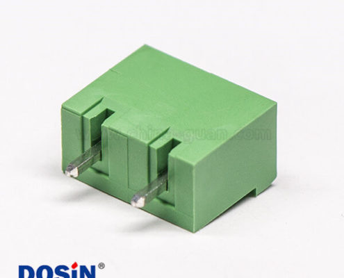 直插式接線端子2芯兩側(cè)實心端子座直式插拔連接器