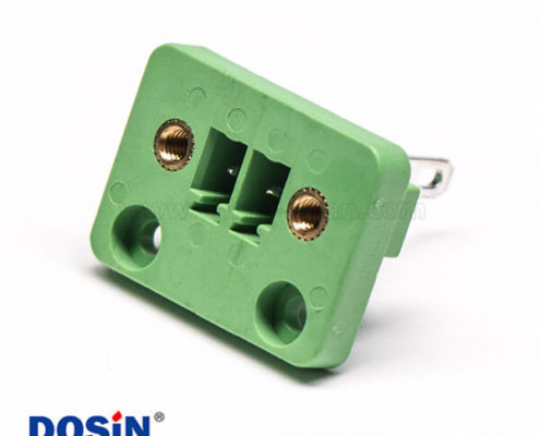 2芯接線端子帶耳朵帶法蘭 插拔式 PCB接線端子 2-24p 銅環(huán)保