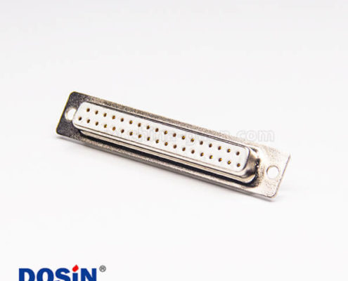 D SUB 2排37pin母頭連接器白色膠芯車針焊線式