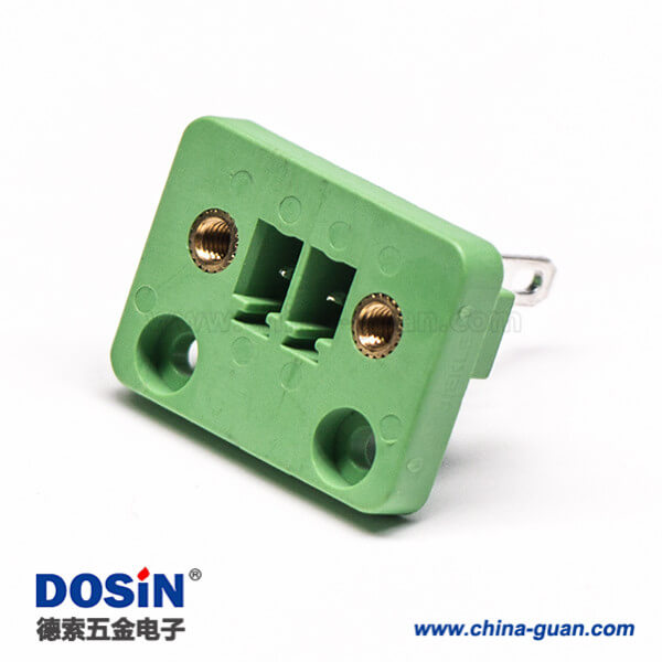 2芯接線端子帶耳朵帶法蘭 插拔式 PCB接線端子 2-24p 銅環(huán)保