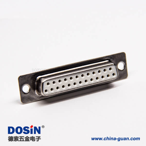 d sub 25針母頭直式連接器白色膠芯焊接式接線