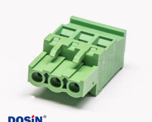 插拔式接線端子綠色帶螺釘直式插頭接線連機器端子