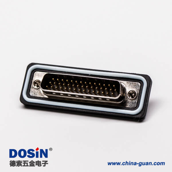 d-sub連接器44針三排防水公頭直式接線焊接