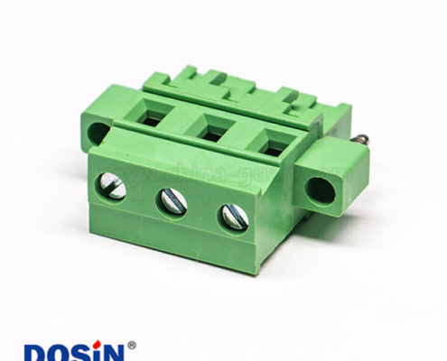 螺釘式插拔接線端子螺母鎖緊式綠色壓接接線直式端子