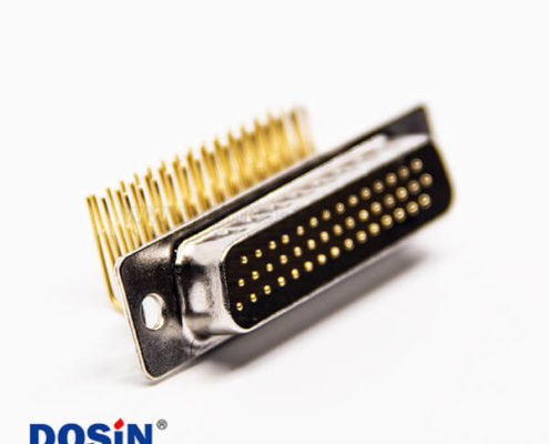 D sub連接器44針彎式鍍金插板式接PCB板