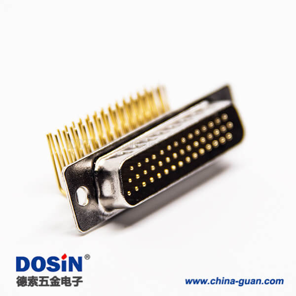 D sub連接器44針彎式鍍金插板式接PCB板