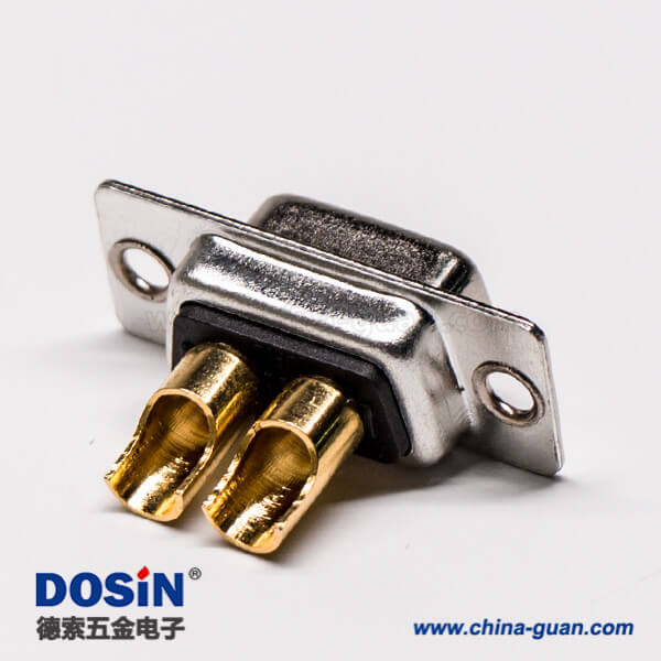 33-1 d sub焊接式2w2大電流直式光孔鉚合母座接PCB板