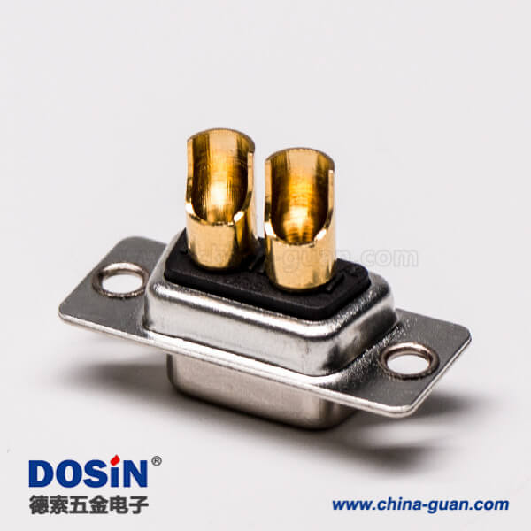 33-2 d sub焊接式2w2大電流直式光孔鉚合母座接PCB板