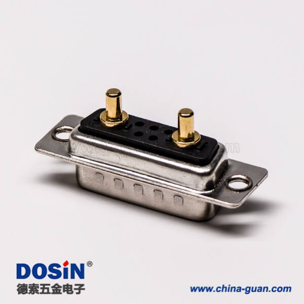 36-3 d sub 7w2大電流公座焊線直式光孔鉚合混合型接線