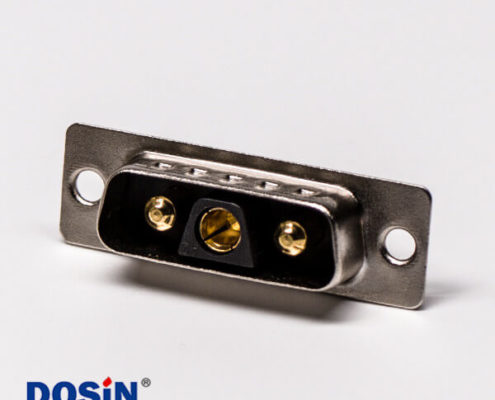 混裝大電流dsub3v3公座直式焊接線(xiàn)端光孔鉚合連接器