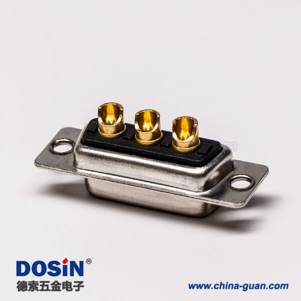 39-3 大電流連接器 D-SUB 3W3直式光孔鉚合焊接車針母座接線