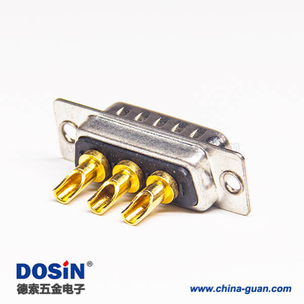3W3 9.88g-1 db大電流連接器直式180度公頭3W3焊接式接線車針鍍金