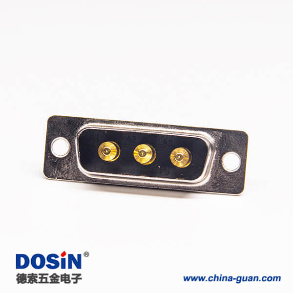 3W3 9.88g-3 db大電流連接器直式180度公頭3W3焊接式接線車針鍍金