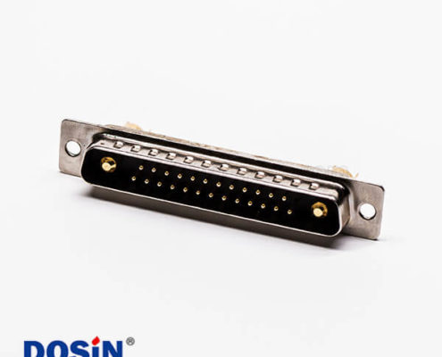 大電流D-SUB27w2焊線式光孔鉚合直式混合型母座