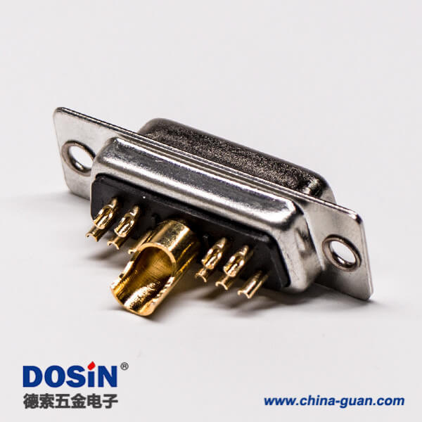 41-1 大電流 11w1連接器焊線直式母座防火鉚合線端